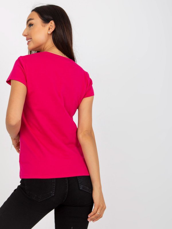 T-shirt-B-013.10P-fuksjowy rozmiar - XS