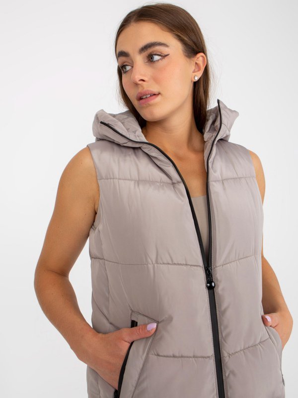 Kamizelka-NM-KZ-P22-6608.98P-ciemny bezowy rozmiar - XL