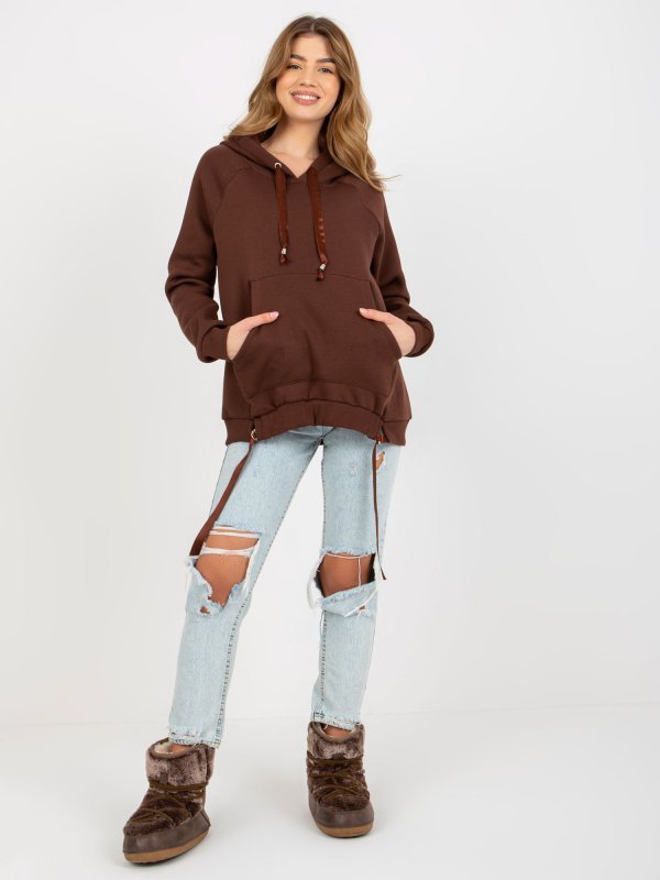 Bluza-TW-BL-BL-1003.95P-ciemny brązowy rozmiar - S
