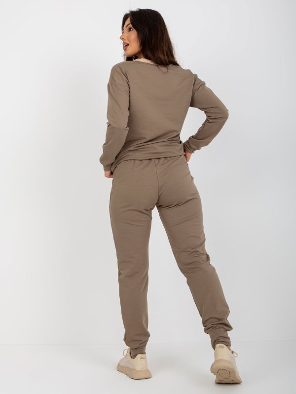 Komplet-LK-KMPL-509011.86P-ciemny bezowy rozmiar - L/XL