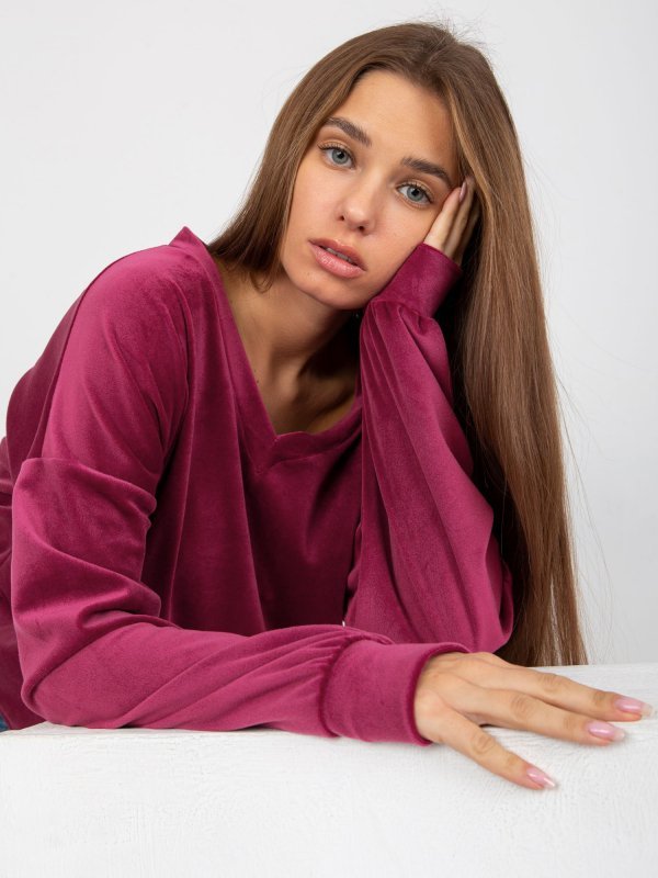 Bluzka-RP-BZ-8188.36X-fioletowy rozmiar - S/M
