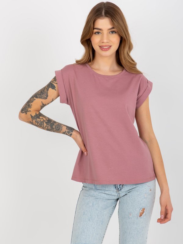 T-shirt-RV-TS-4833.52-ciemny różowy rozmiar - L