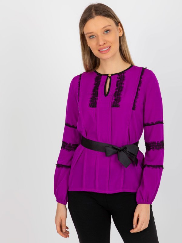 Bluzka-LK-BZ-506122.35X-fioletowy rozmiar - 42