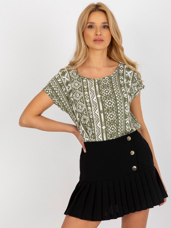 Bluzka-D73771R10978P-khaki rozmiar - L