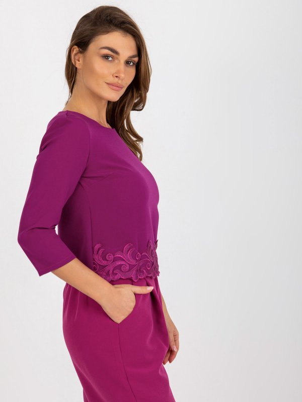 Bluzka-LK-BZ-505970.33P-fioletowy rozmiar - 40
