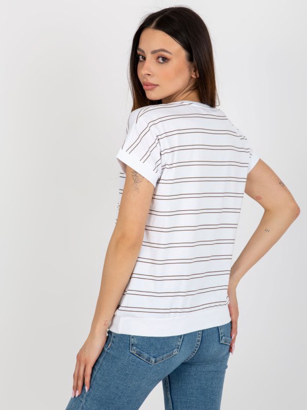 Bluzka-RV-BZ-8619.94-biało-brązowy rozmiar - L/XL