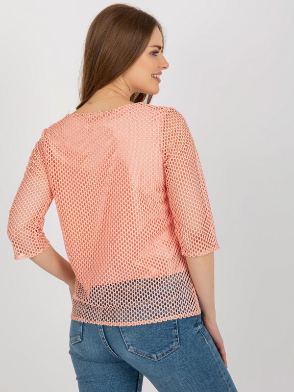 Bluzka-LK-BZ-506642.94-brzoskwiniowy rozmiar - 40