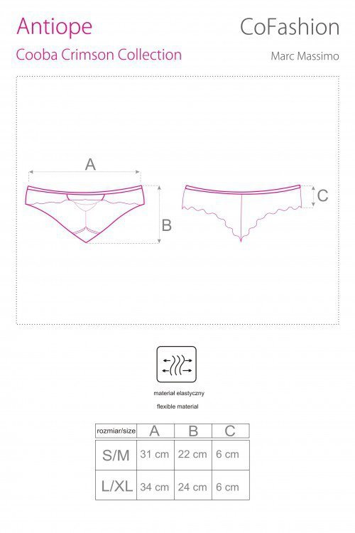 Panty Antiope CF 90390 Cooba Crimson Collection rozmiar - L/XL