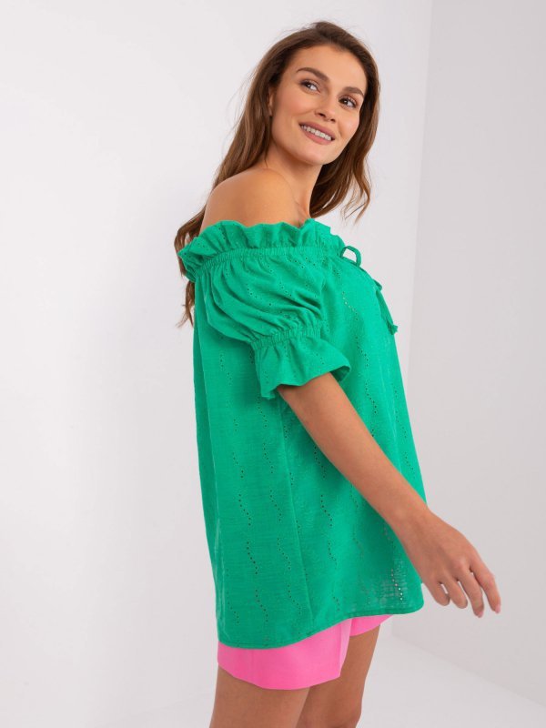 Bluzka-LK-BZ-509355.68P-zielony rozmiar - S/M
