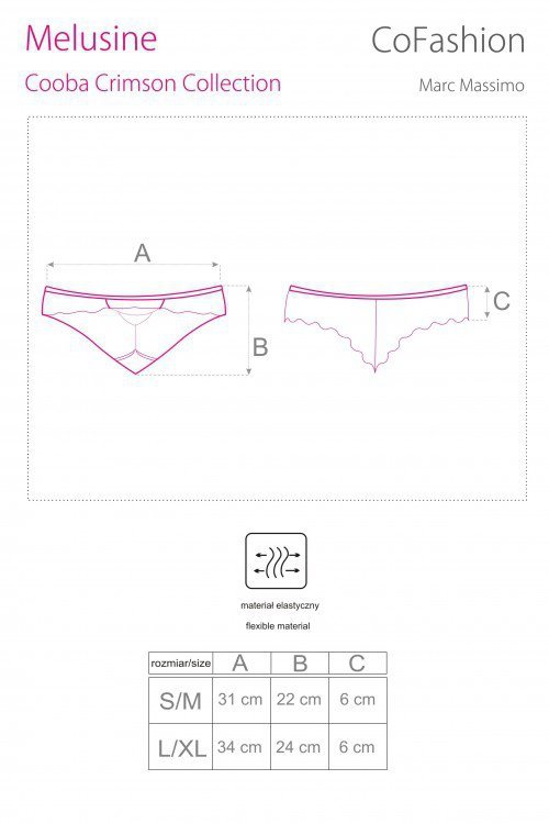 Panty Melusine CF 90390 Cooba Crimson Collection rozmiar - L/XL
