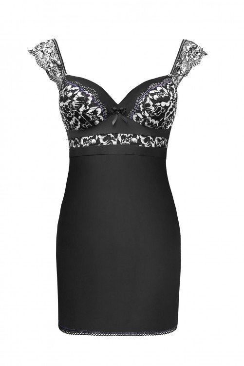 Zmysłowa Koszulka Damska Meredia LC 11247 Shade Black Czarny Collection LivCo Corsetti Fashion rozmiar - S/M