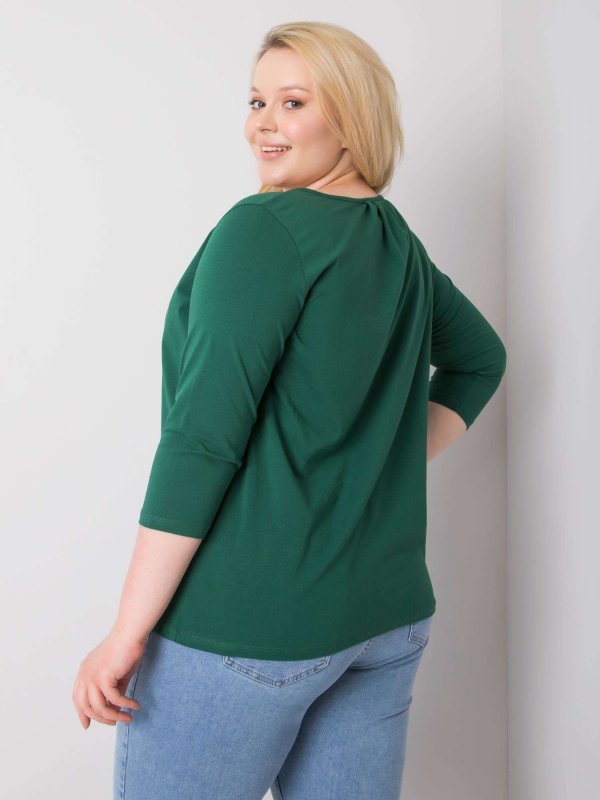 Bluzka-RV-BZ-6334.19P-ciemny zielony rozmiar - XL