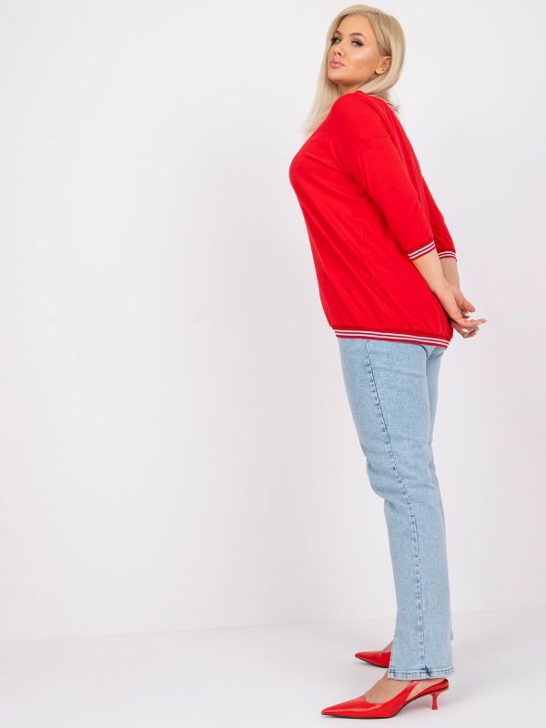 Bluzka-RV-BZ-6640.86-czerwony rozmiar - 2XL