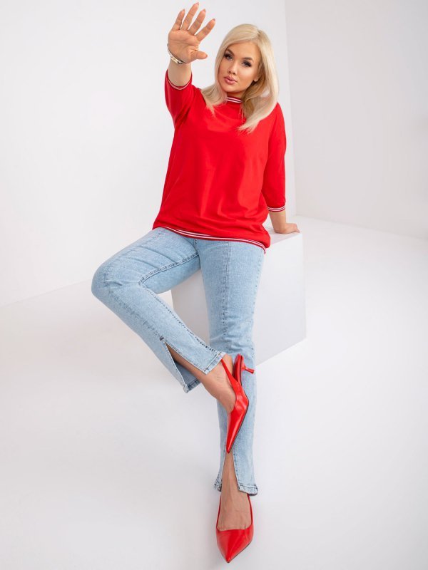 Bluzka-RV-BZ-6640.86-czerwony rozmiar - 2XL
