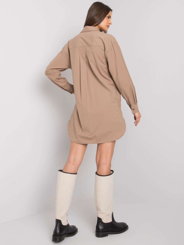 Koszula-EM-KS-005.34-ciemny bezowy rozmiar - ONE SIZE