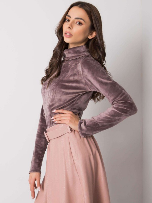 Bluzka-LK-BZ-508410.07P-ciemny bezowy rozmiar - L/XL