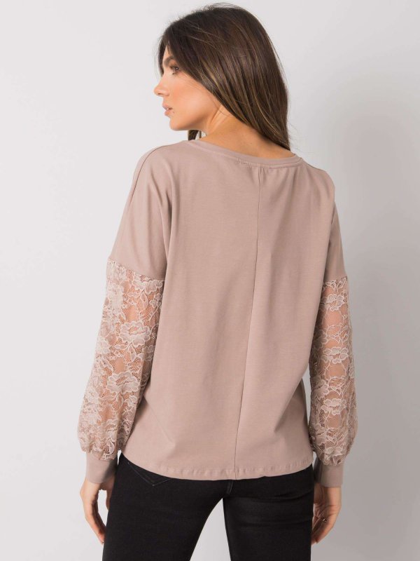 Bluzka-RV-BZ-7342.03-ciemny bezowy rozmiar - L/XL