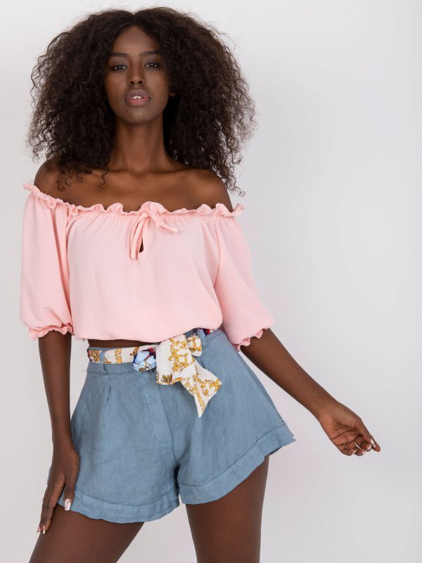 Bluzka-LK-BZ-508576.05X-jasny różowy rozmiar - M/L