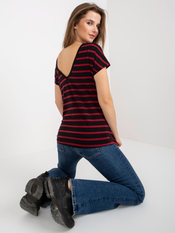 T-shirt-RV-TS-8568.75-czarno-czerwony rozmiar - XL
