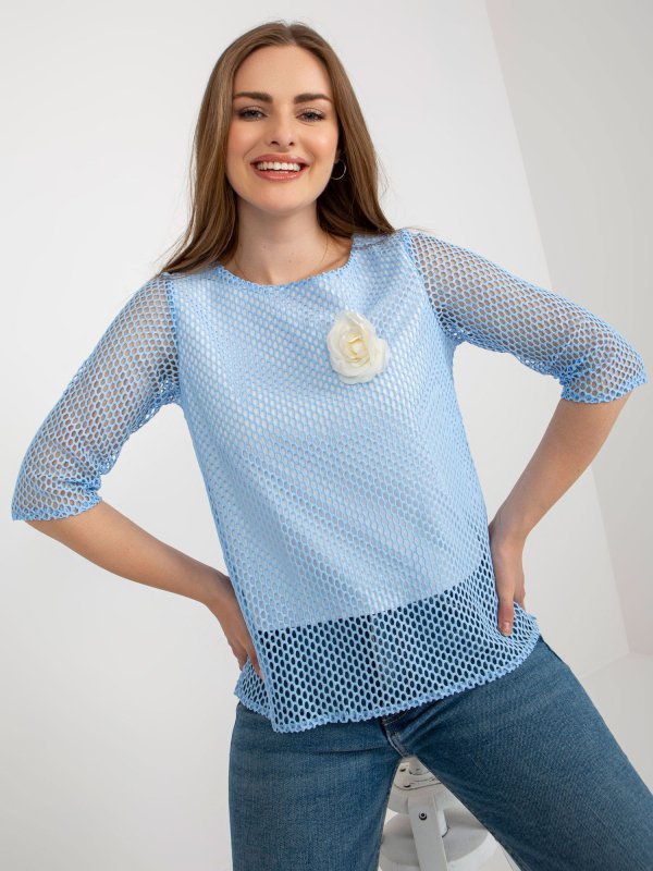 Bluzka-LK-BZ-506642.94-jasny niebieski rozmiar - 40