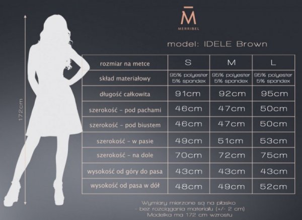 Sukienka Idele Brown 85328 rozmiar - S