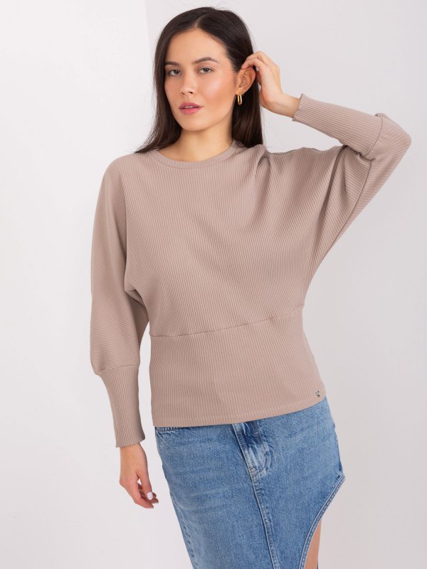 Bluzka-RV-BZ-9208.55-ciemny bezowy rozmiar - S/M