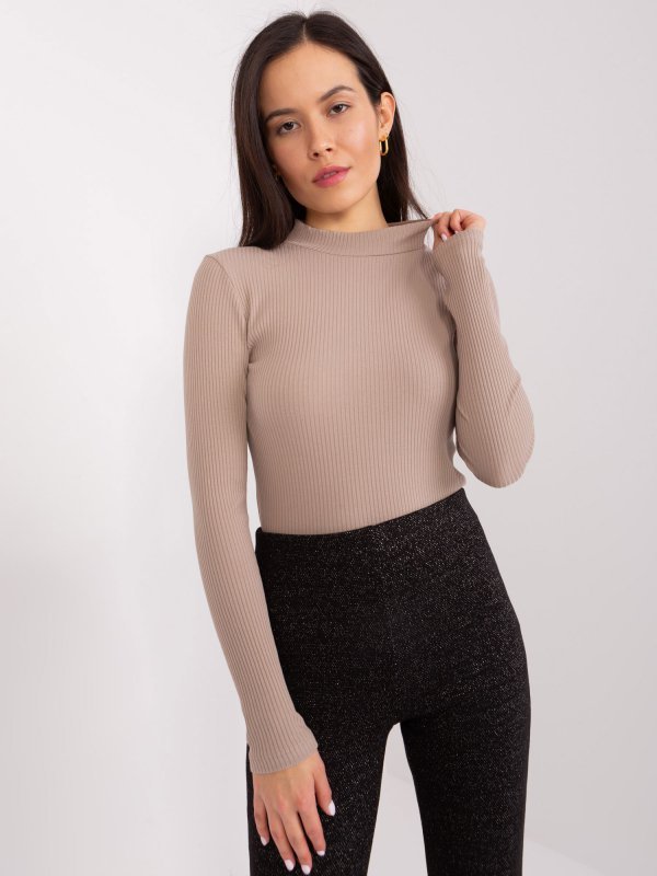 Bluzka-RV-BZ-9205.23X-ciemny bezowy rozmiar - L/XL