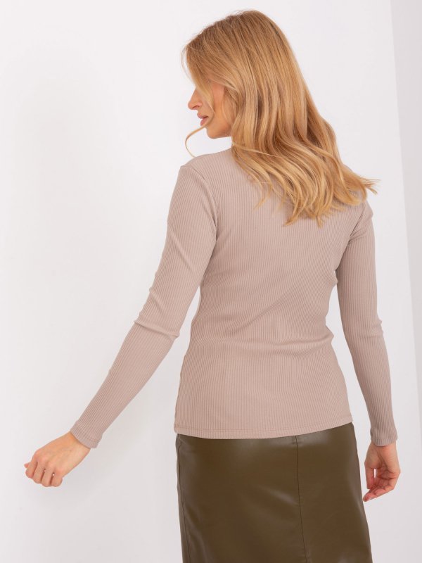 Bluzka-RV-BZ-9206.52P-ciemny bezowy rozmiar - S/M