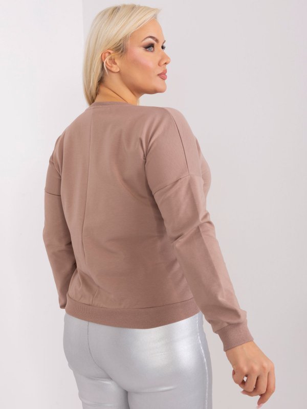 Bluzka-RV-BZ-9240.36-ciemny bezowy rozmiar - ONE SIZE