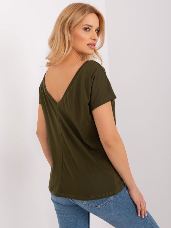 T-shirt-RV-TS-4662.22-khaki rozmiar - S