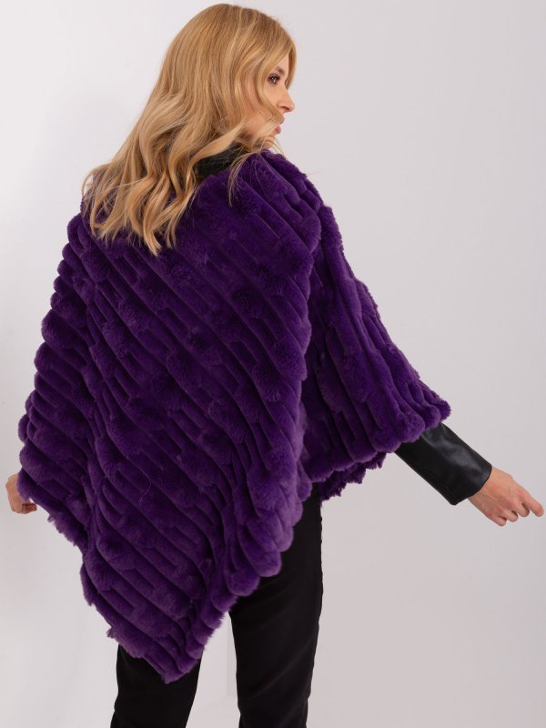 Poncho-AT-PN-2347.68-ciemny fioletowy rozmiar - ONE SIZE