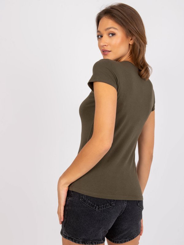T-shirt-RV-TS-4623.99-ciemny khaki rozmiar - XL