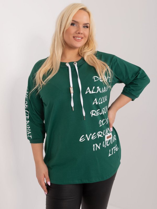 Bluzka-RV-BZ-9450.36-ciemny zielony rozmiar - ONE SIZE