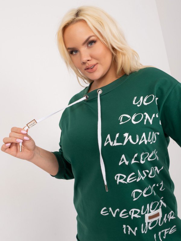 Bluzka-RV-BZ-9450.36-ciemny zielony rozmiar - ONE SIZE