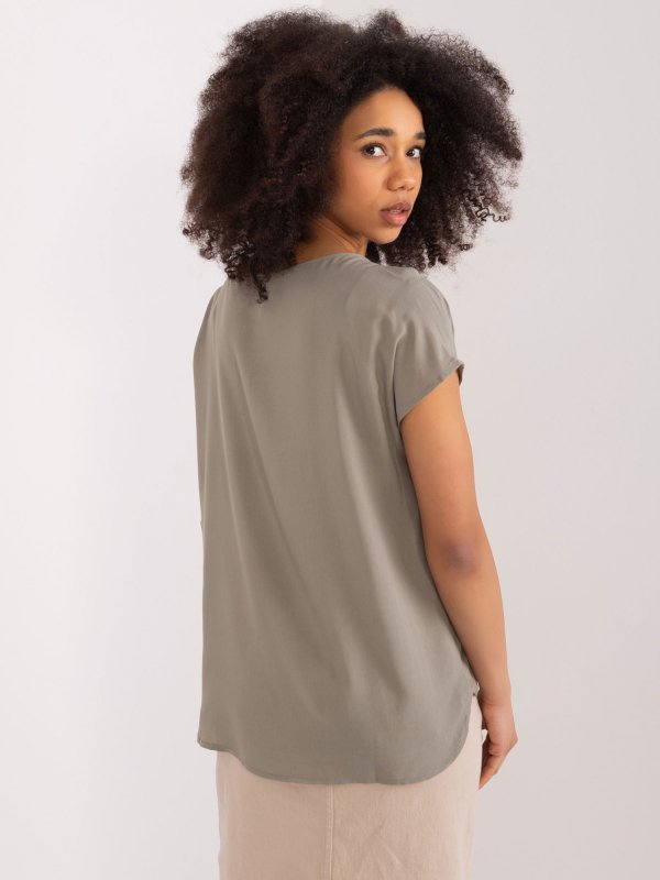 Bluzka-D73761Z10978Q-khaki rozmiar - S