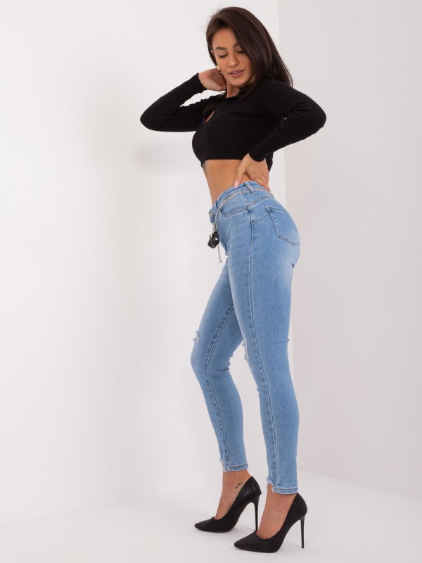 Spodnie jeans-PM-SP-J1328-16.28X-niebieski rozmiar - M