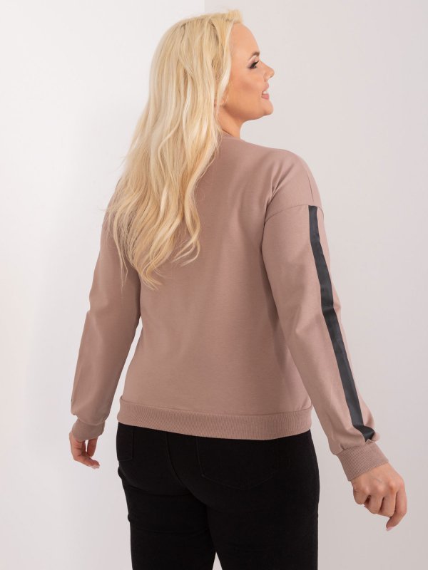 Bluzka-RV-BZ-9329.57-ciemny bezowy rozmiar - ONE SIZE