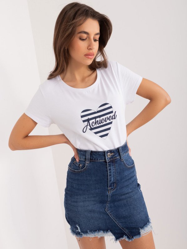 T-shirt-RV-TS-9667.19-biało-granatowy rozmiar - L/XL