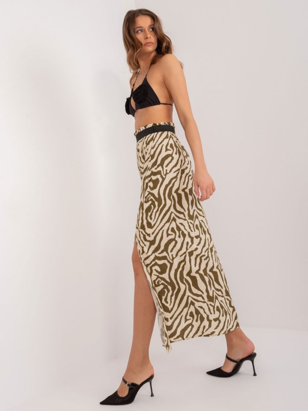 Spódnica-D73771M50223A-khaki rozmiar - M