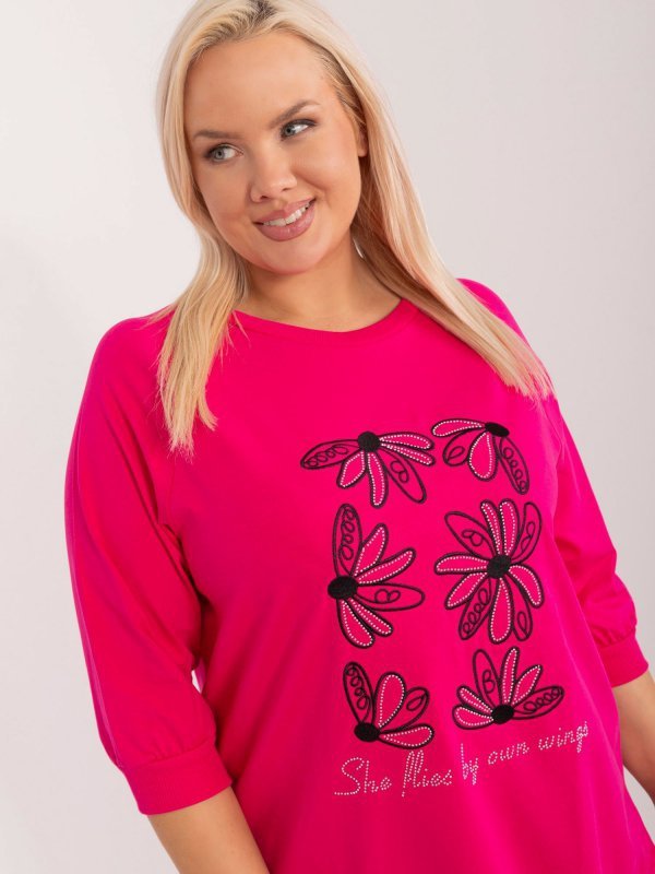 Bluzka-RV-BZ-9451.82-fuksjowy rozmiar - ONE SIZE