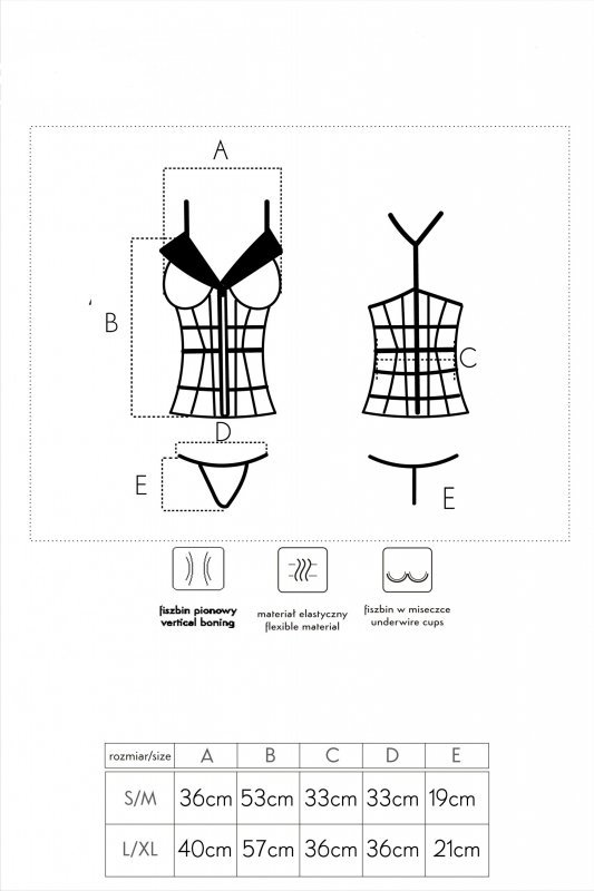 Laura Beige/Beżowy zmysłowy gorset LivCo Corsetti Fashion  rozmiar - S/M