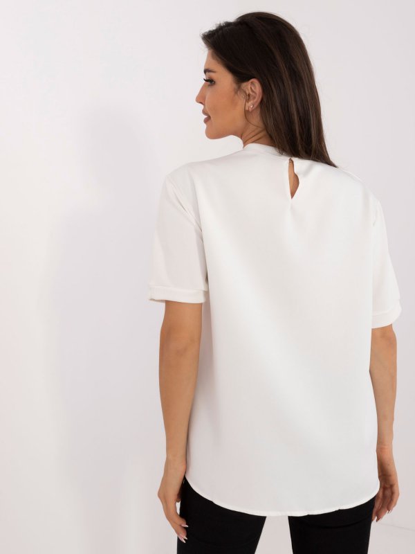 Bluzka-LK-BZ-509686.92-ecru rozmiar - S/M