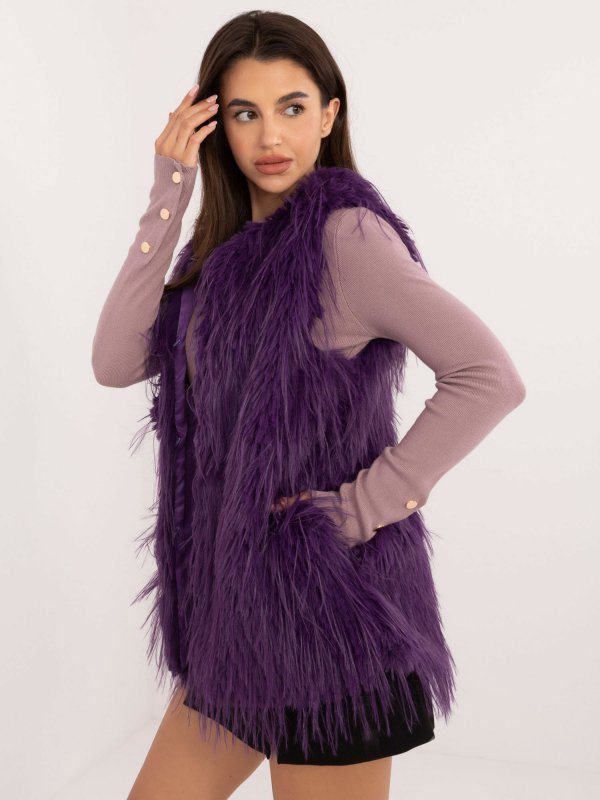 Kamizelka-AT-KZ-2349-1.50-ciemny fioletowy rozmiar - M/L