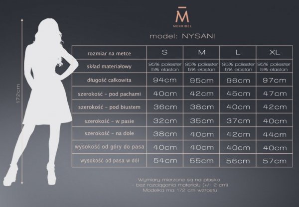 Sukienka Nysani Black rozmiar - M