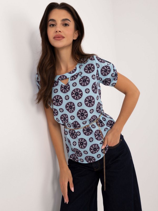 Bluzka-LK-BZ-505775.00-jasny niebieski rozmiar - 36