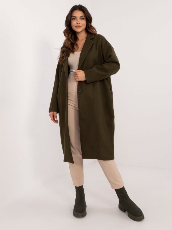 Płaszcz-TW-PL-BI-7298-2.14-khaki rozmiar - S