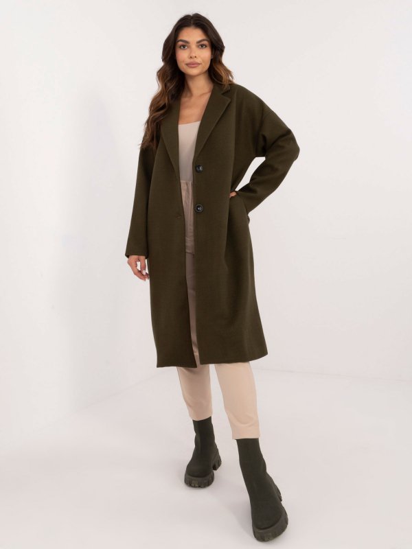 Płaszcz-TW-PL-BI-7298-2.14-khaki rozmiar - L