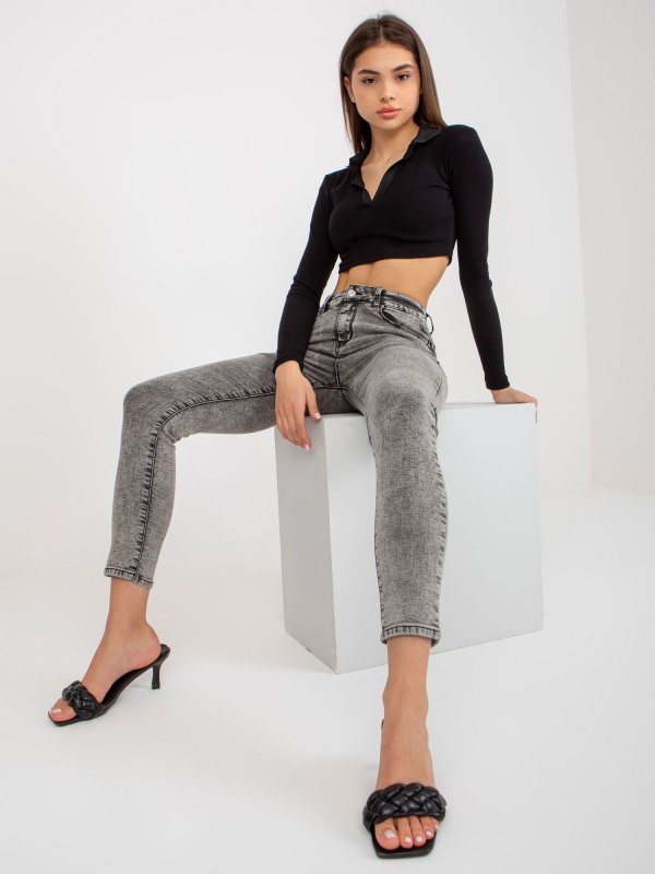 Spodnie jeans-NM-SP-H206.85-ciemny szary rozmiar - XS