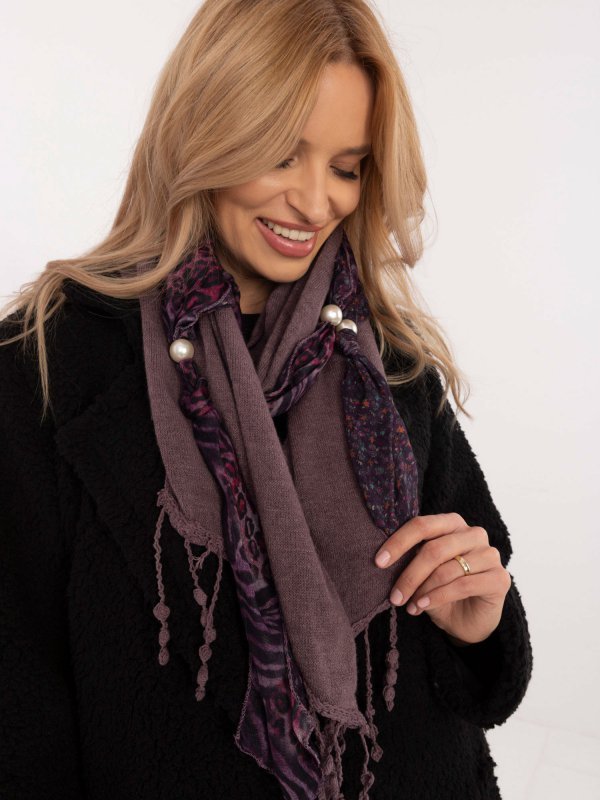 Szalik-AT-SZ-0247.83P-fioletowy rozmiar - ONE SIZE