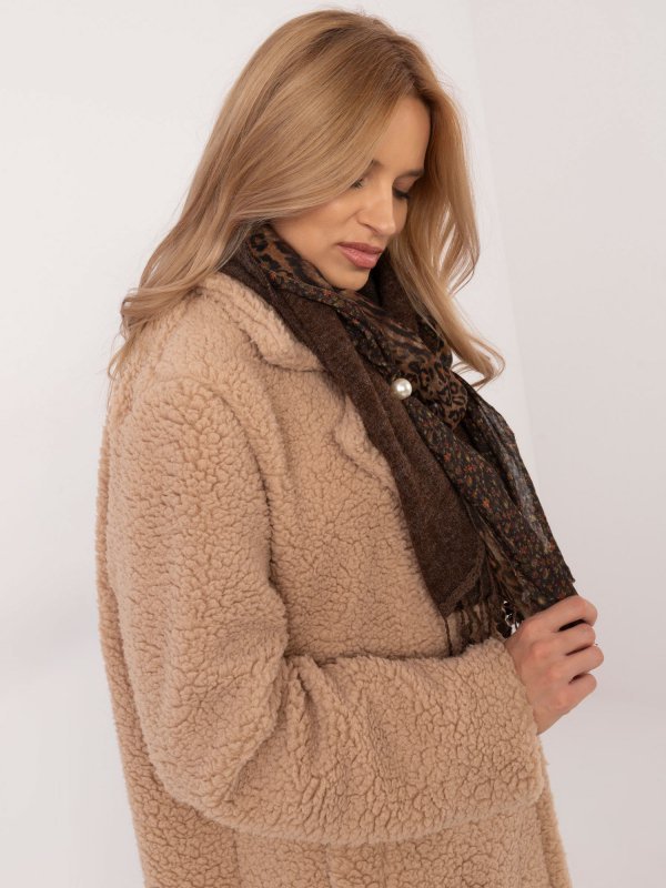 Szalik-AT-SZ-0247.83P-brązowy rozmiar - ONE SIZE